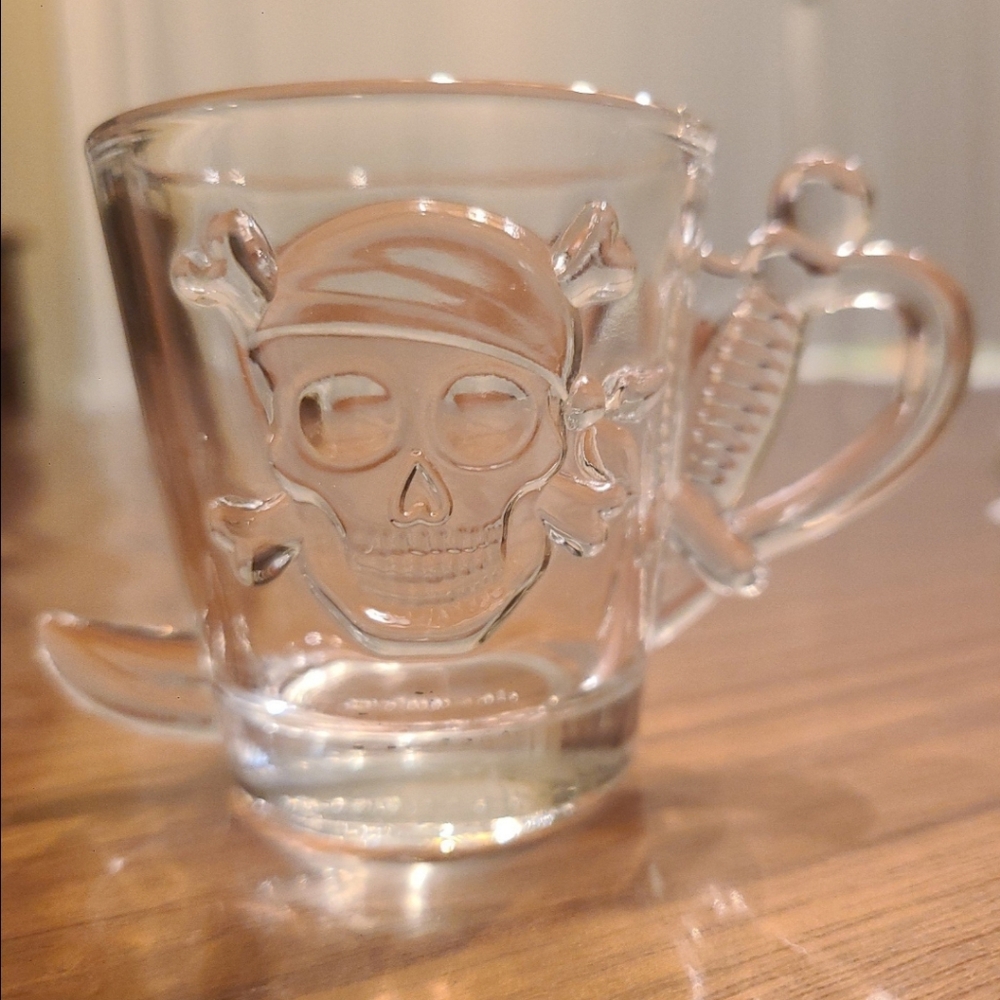 Treasure Island Vegas Raised Relief Pirate Skull Shot Glass - Picture 2 of 4